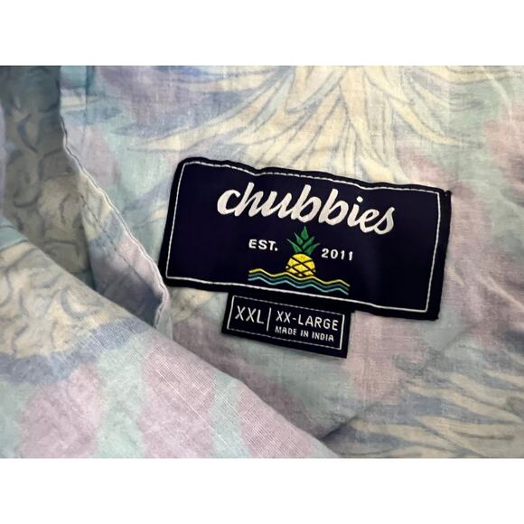 Men's Chubbies Pineapple Shorts Cotton Blend XXL Summer Beach Hawaiian Elastic - Picture 2 of 5